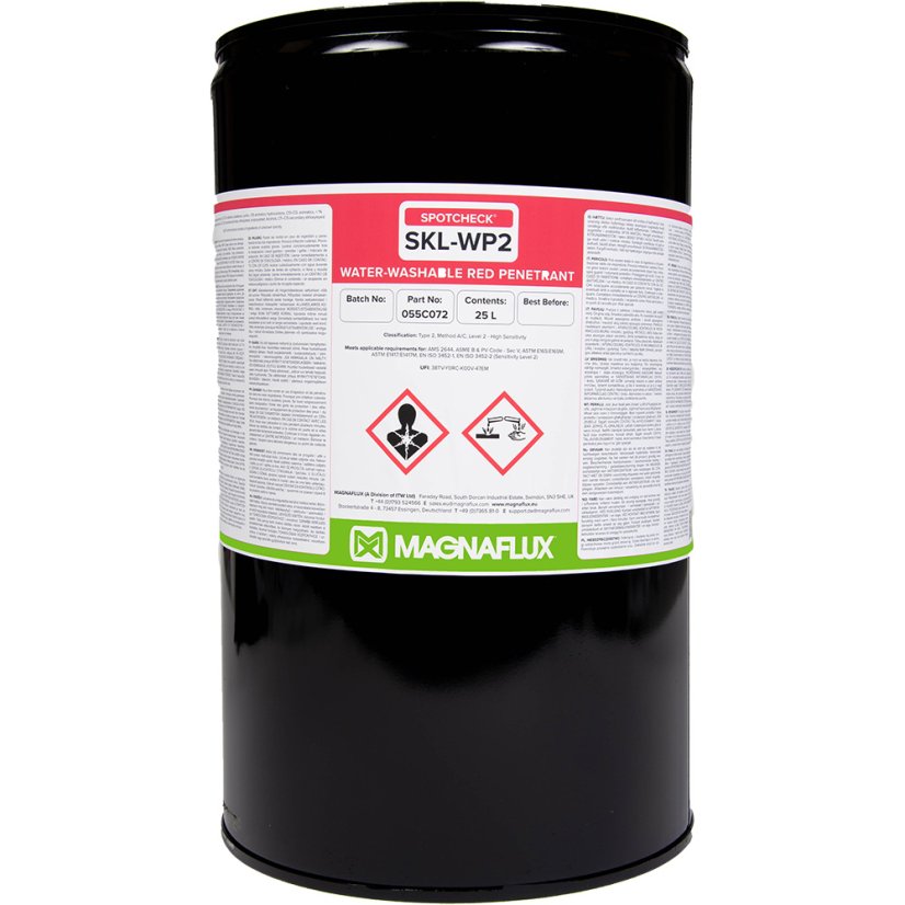 Magnaflux penetrant SKL-WP2 - Objem: 25 litrov